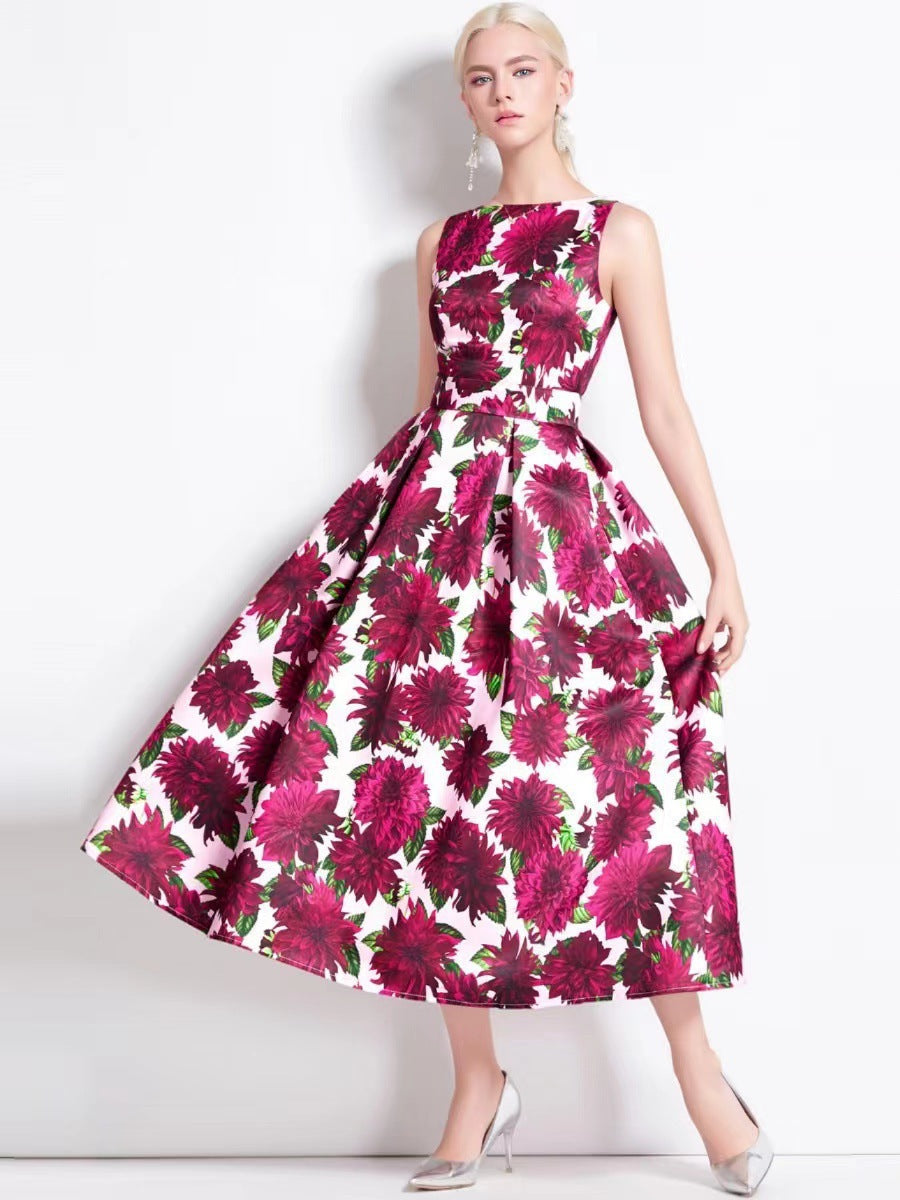 Variant image for Kvinnors Midi Klänning Tredimensionell Klippning Polyester-1