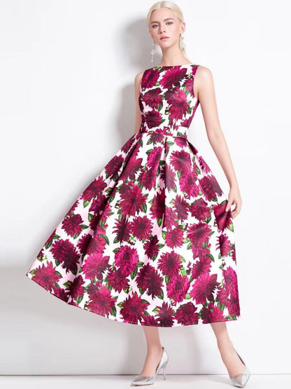 Variant image for Kvinnors Midi Klänning Tredimensionell Klippning Polyester-1