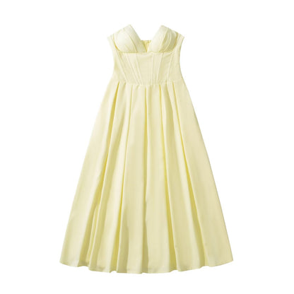 Variant image for Kvinna A-Line Klänning Midi Polyester Axelfri-1