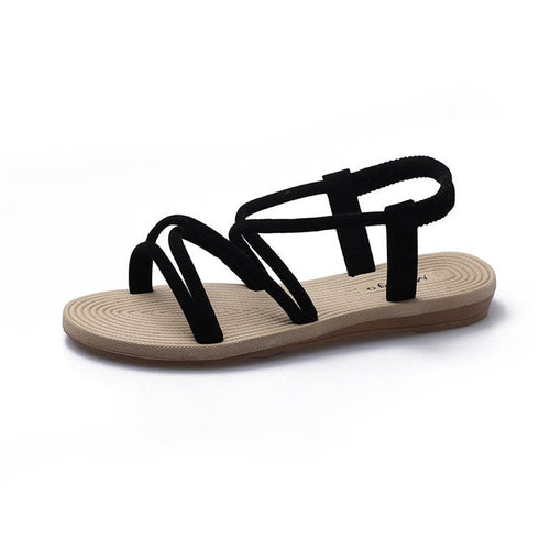 Kvinnors Sandaler Eleganta Remmar Lätt Material Icke-Slipssula-1
