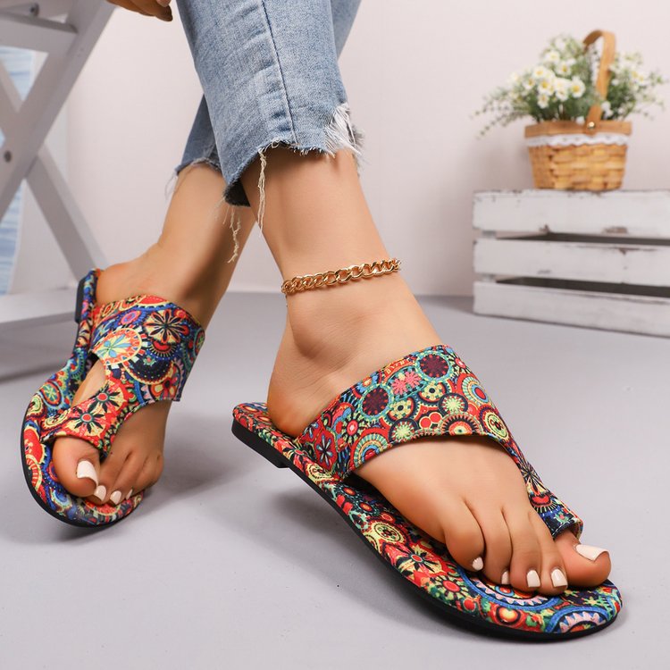 Dam Sandaler Blommigt Mönster Mjuk Innersula Hållbart Material-3