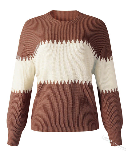 Variant image for Dam Sweatshirt Långärmad Rundhals Akryl Trendig Tjocktröja-31