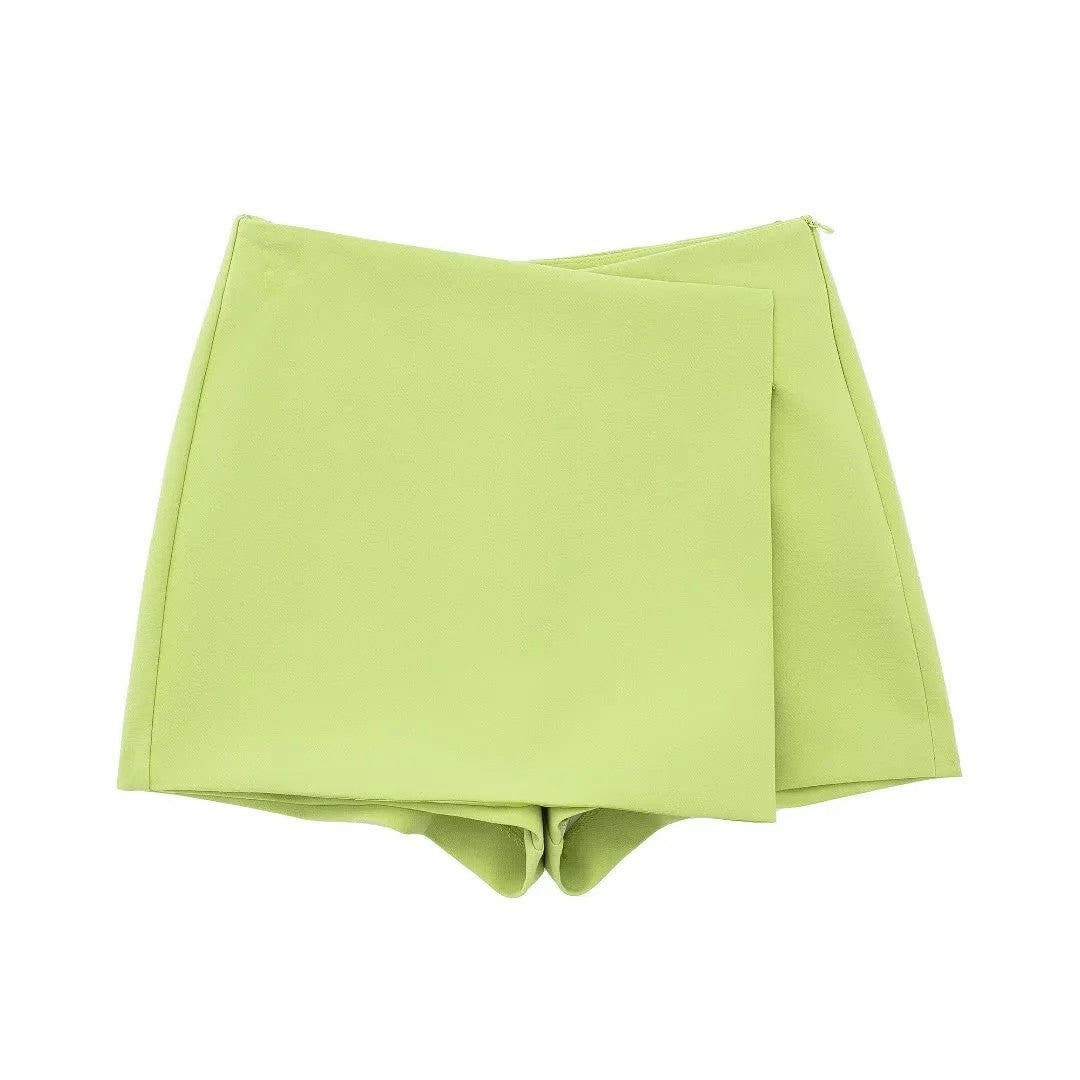 Variant image for Dam Högbelagda Smala Byxor Asymmetrisk Polyester Elegant Stil-21