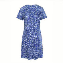 Kvinnor MIDI-klänning V-ringad Kortärmad A-linjeformad Högkvalitativt Tyg-5