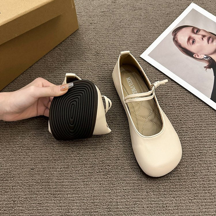 Svarta Ballerina Skor Dam med Elegant Design och Remmar – Komfortabelt Syntetmaterial för Vardags och Fest 3