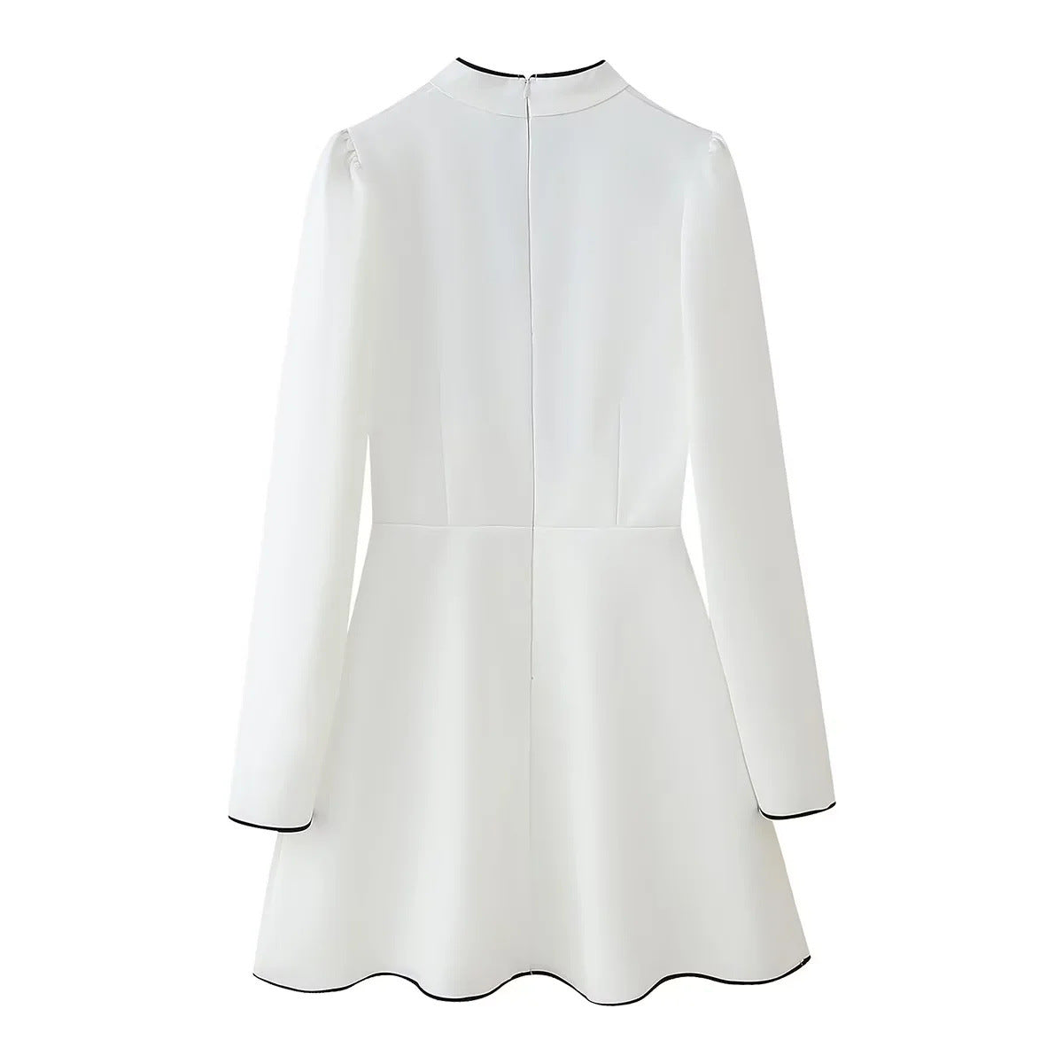 Kvinnoklänning Snörning Tygblandning Elegant 6