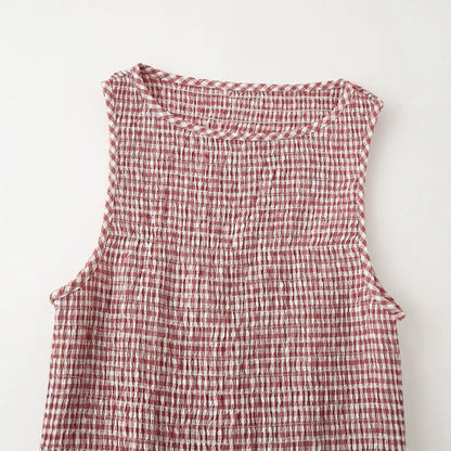 Damklänning A-linjeformad Ärmlös Polyester Midi-3