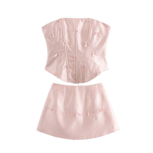 Dam Mini Kjol Set Nisch Design Polyester-1
