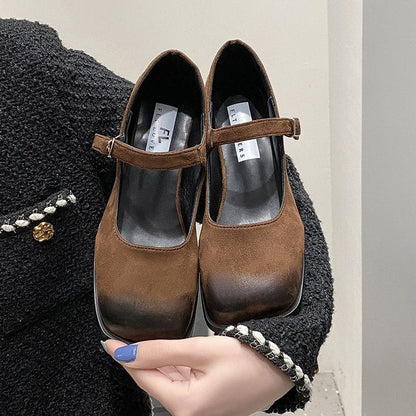 Mary Jane Dam Skor med Justerbara Remmar i Syntetiskt Läder och Blockklackar – Komfort och Stil för Varje Tillfälle 4