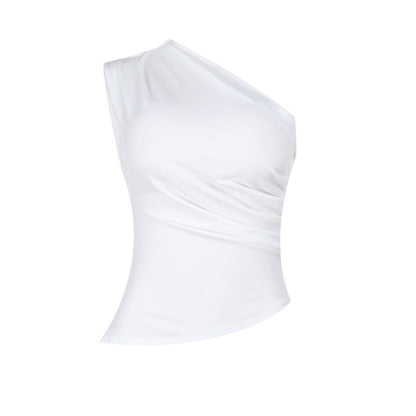 Dam Topp Asymmetrisk Wrap Design Högkvalitativt Tyg 6