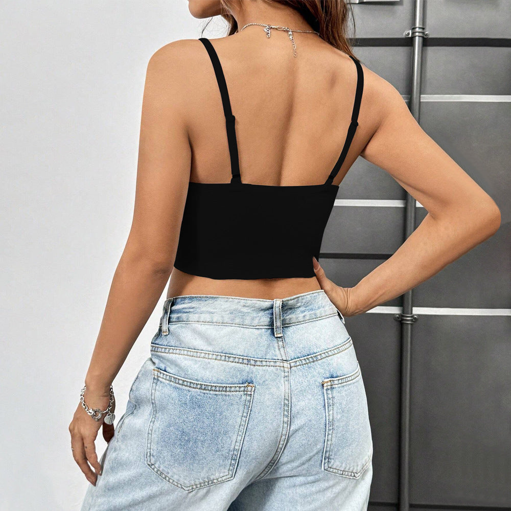 Dam Slim Fit Topp Rynkade Detaljer Polyester-3