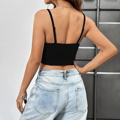 Dam Slim Fit Topp Rynkade Detaljer Polyester-3