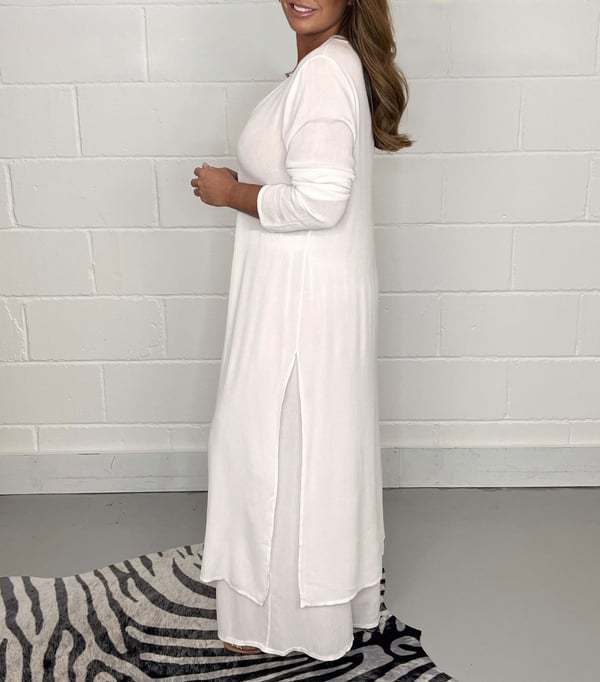 Dam Topp och Byxor Set Street Fashion Polyester Tre-fjärdedelsärmar-3