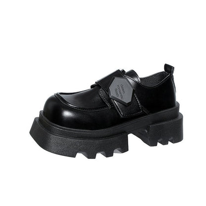Kvinnliga Chunky Sneakers LACE-UP Syntetiskt Läder-1