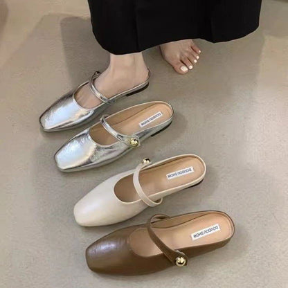Kvinnor Ballerinaskor Elegant Glansigt Syntetiskt Material 5