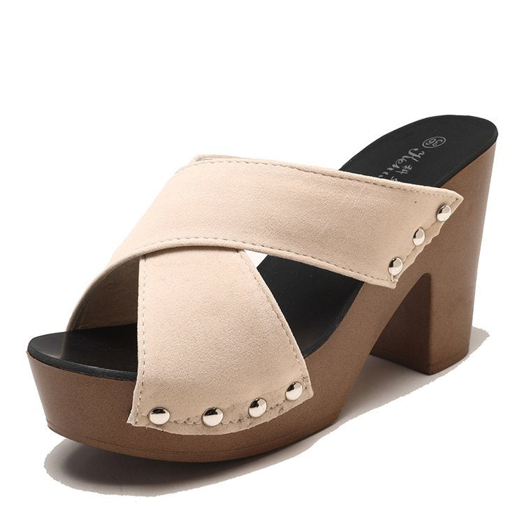 Dam Platånsandaler Justerbar Rem Syntetisk Material 8