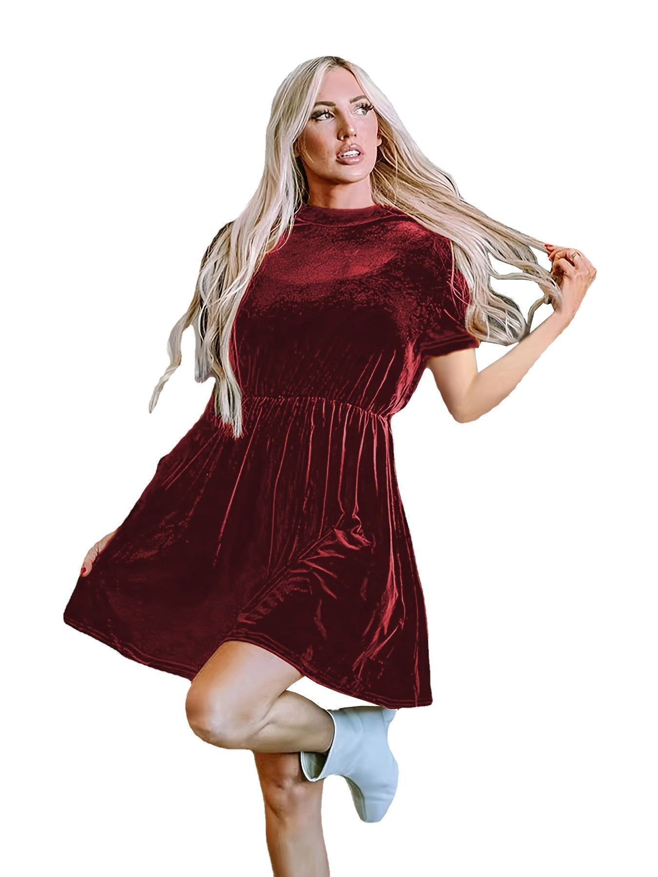 Variant image for Dam A-Linjeformad Midi Kjol Polyester Casual Stil-7