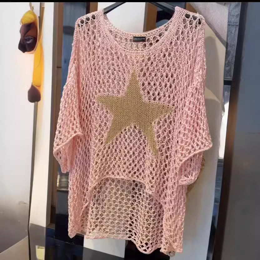 Herrskjorta Löst Fit Tre-kvart Ärmar Polyester Patchwork-3