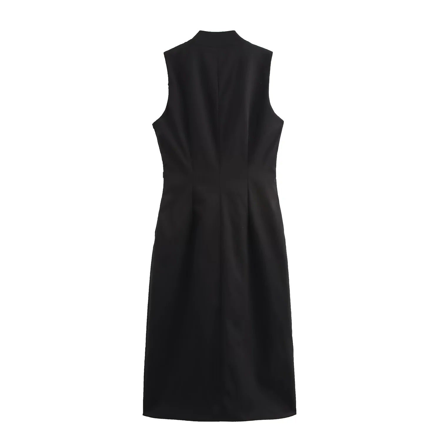 Kvinnors Knälängdsklänning Modern Krage Andningsbart Material 2