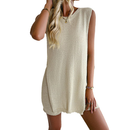 Kvinna Kortärmad Tröja och Tre-fjärdedels Byxor Set Viskosfiber-5