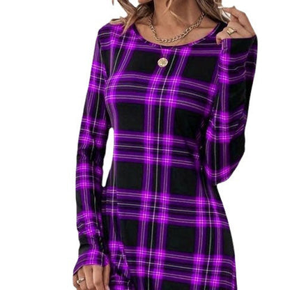Kvinnors Bodycon Klänning Cirkulär Halsringning Silke Mini-6