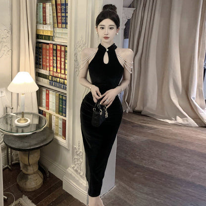 Damklänning Midi Patchwork Stil 100% Polyester-2