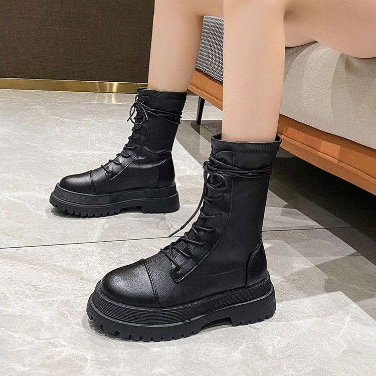 Dam Stövlar Hög Axel Syntetiskt Läder Slip-resistent Sula 6