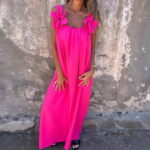 Dam Spetsmodeklänning Elegant Spaghetti Band Polyester-4