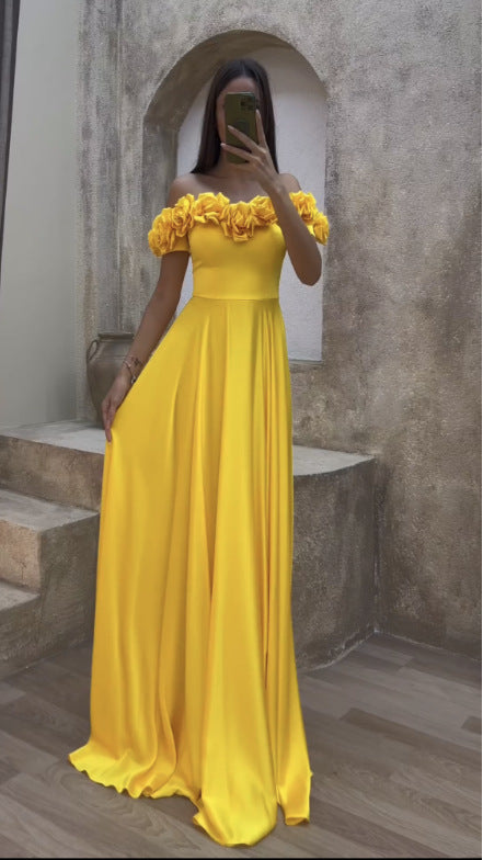 Variant image for Damklänning Axelfri Lång Spandex-1