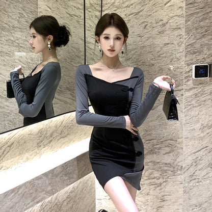 Variant image for Kvinna Qipao Klänning Vintage Smal Fit Högkvalitativt Tyg-1