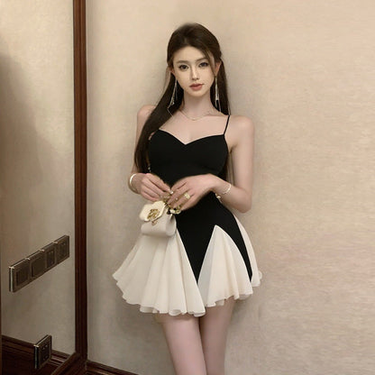 Kvinnors Klänning Cami-Stil V-Hals Smal Fit Polyester-4