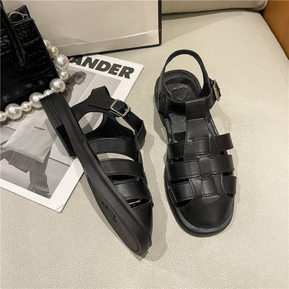 Dam Sandaler Öppen Tå Syntetiskt Läder 7