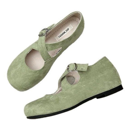 Dam Skor Mary Jane Klassisk Design Mocka med Vadderad Sula 6