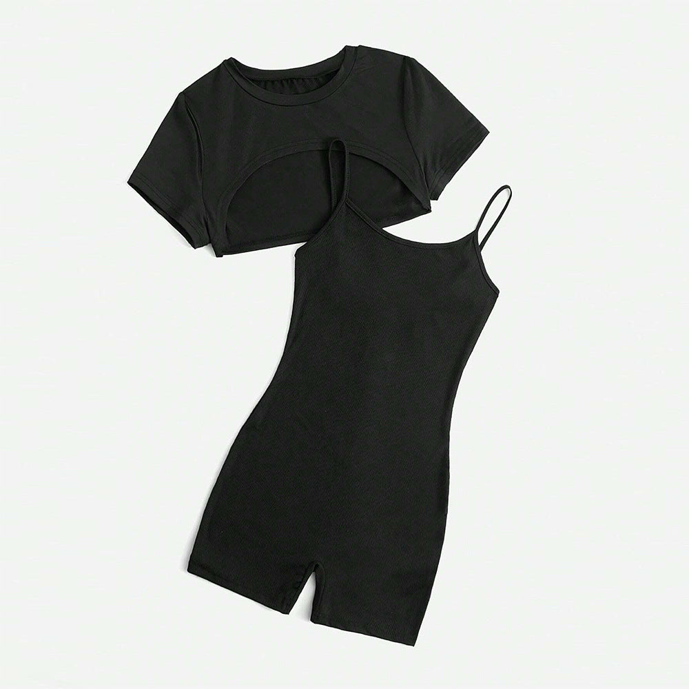 Kvinnor Korta Byxor Bodycon Minimalistisk Polyester Slim Fit-3