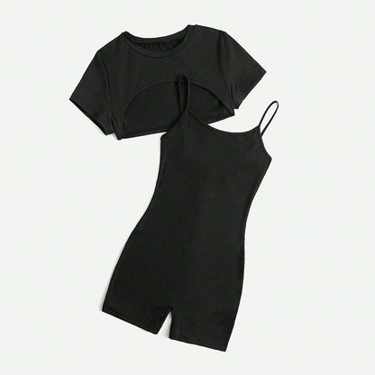 Kvinnor Korta Byxor Bodycon Minimalistisk Polyester Slim Fit-3