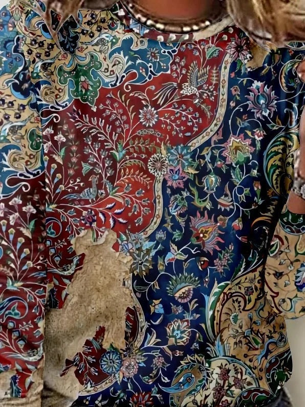 Kvinnors T-shirt Tryckt Polyester Relaxed Fit 5