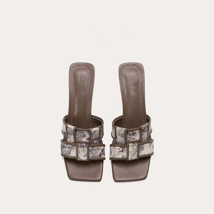 Kvinnor Slingback Sandaler Elegant Spetsdesign Hållbart Material 3