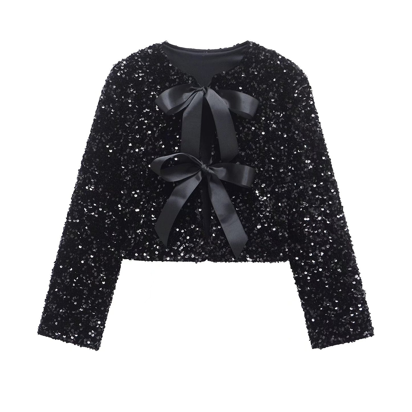 Dam Lång Kofta Dekorerad Polyester-1