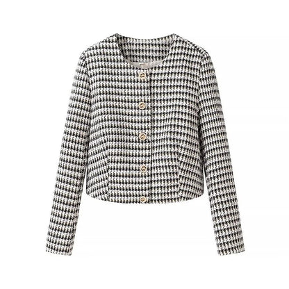 Kvinnors Blazer Klassisk Bomull med Knappdetaljer-5