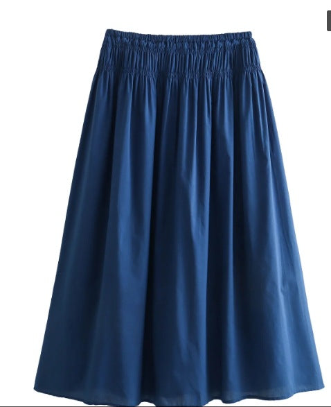 Dam Midirock Svängande Hem Lätt Tyg Elastisk Midja-6