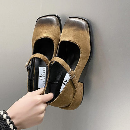 Mary Jane Dam Skor med Justerbara Remmar i Syntetiskt Läder och Blockklackar – Komfort och Stil för Varje Tillfälle 3