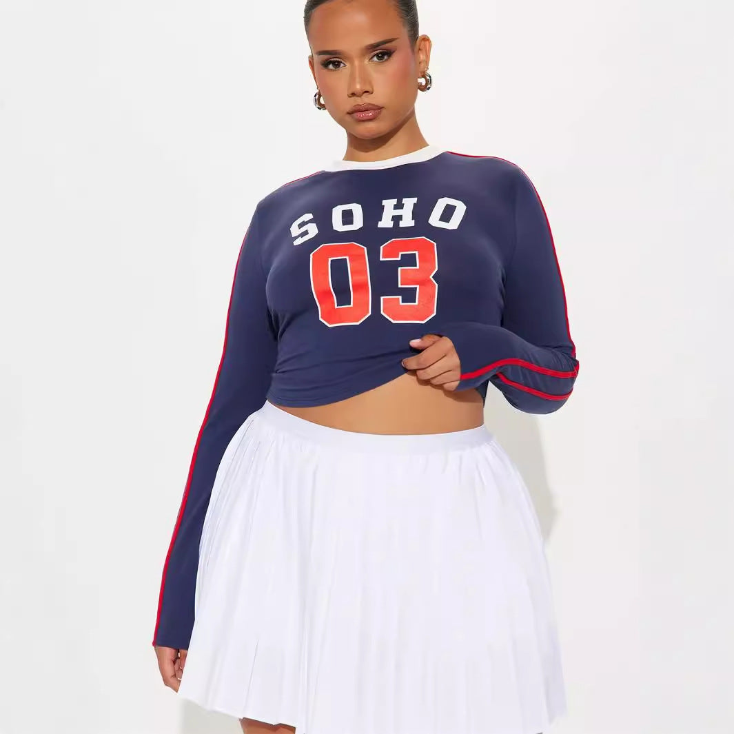 Tjej Sportig Tröja Färgblock Polyester Spandex-4