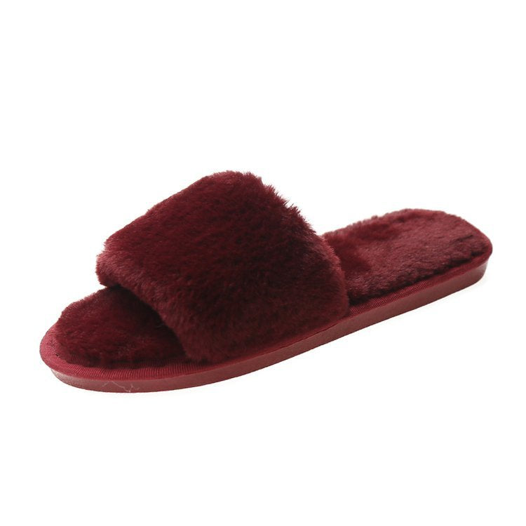 Dam Tofflor i Syntetisk Päls med Bekväm Sula – Mjuk och Stilren Design för Inomhus och Utomhus 9