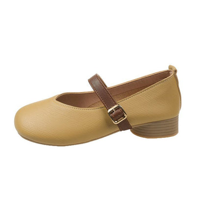Variant image for Damskor Mary Jane Ballerinas med Dekorativa Remmar och Blockklack-4