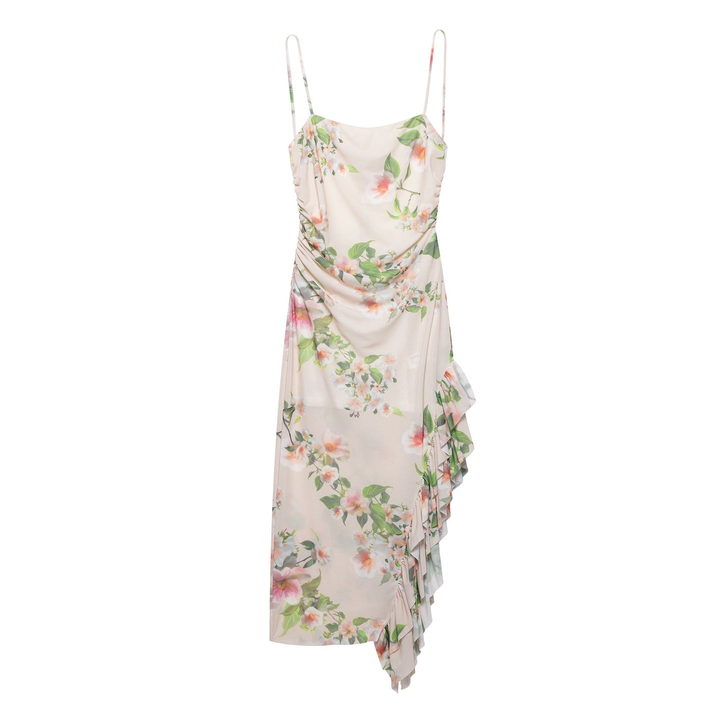 Kvinnors Wrap-Klänning med Rüsch Detaljer i Andningsbart Material 5