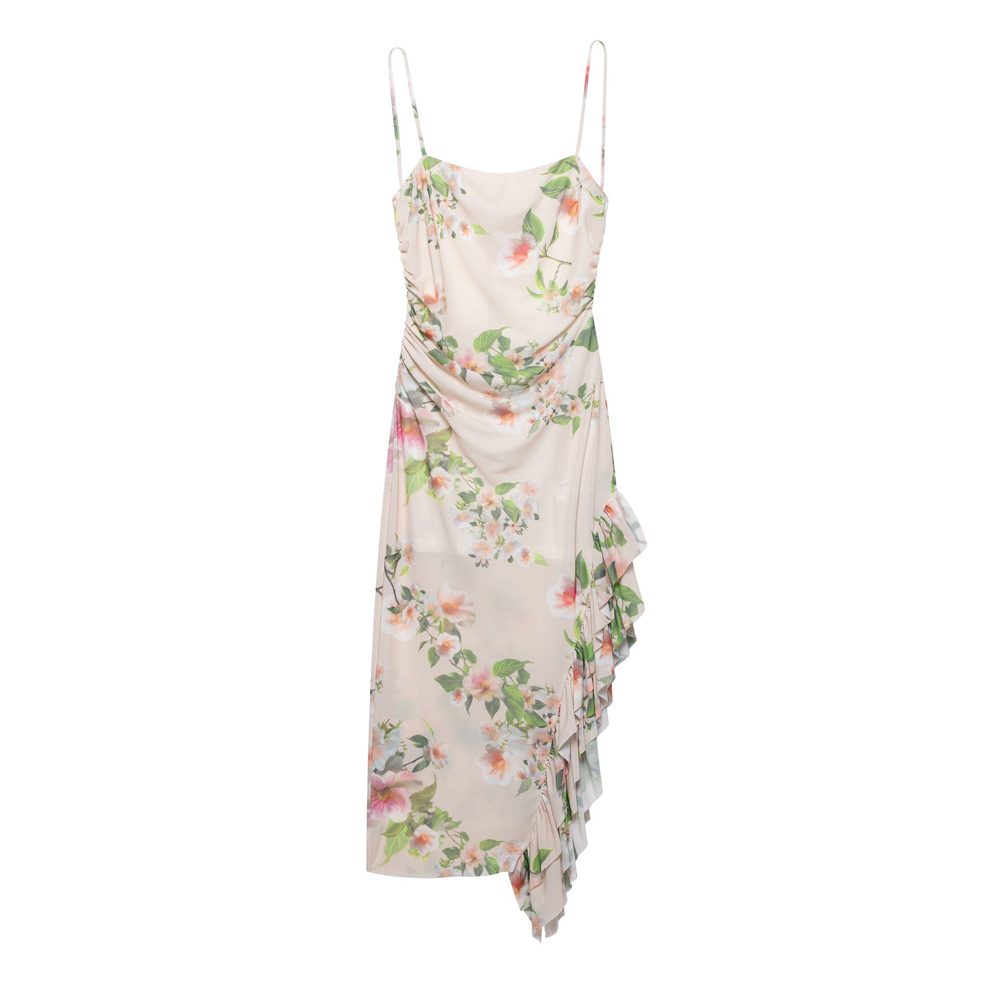 Kvinnors Wrap-Klänning med Rüsch Detaljer i Andningsbart Material 5