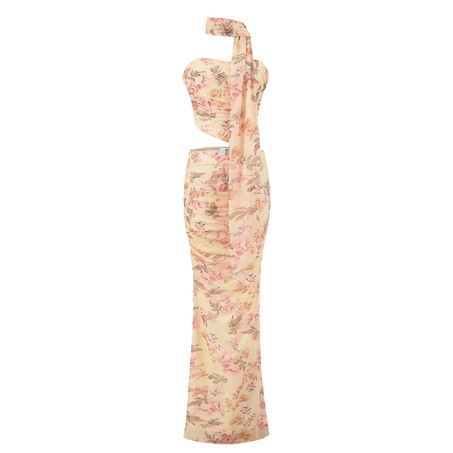 Kvinnors Bustier Blommig Design med Ruffles Andningsbart Tyg-4