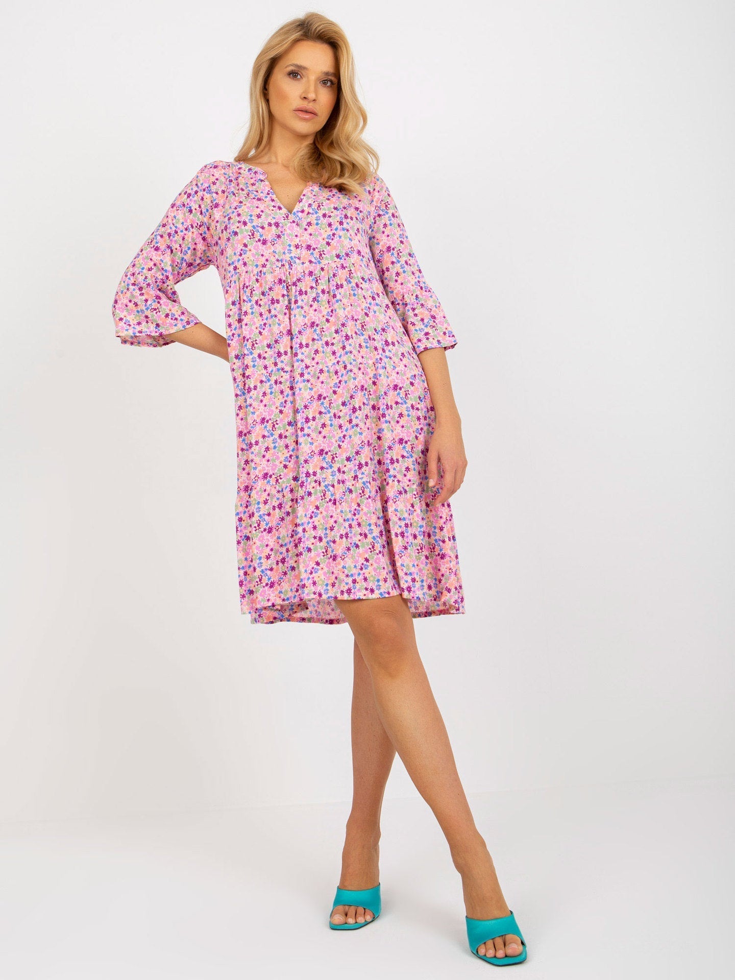 Variant image for Kvinna A-Linje Klänning Korta Ärmar Polyester-16