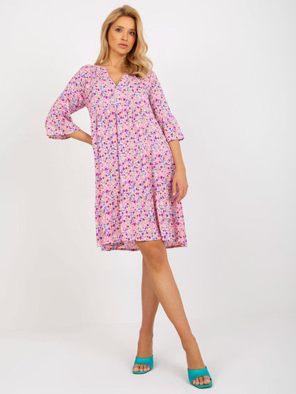 Variant image for Kvinna A-Linje Klänning Korta Ärmar Polyester-16