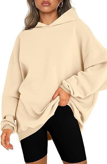 Överdimensionerad Fleecejacka Dam med Huva i Mjuk Polyester – Trendig Patchworkdesign och Långärmad Komfort 10
